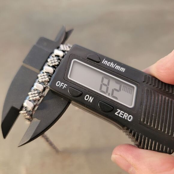 Sterling Artisan Diamond Bead Dots Link Bracelet - Picture 5 of 7